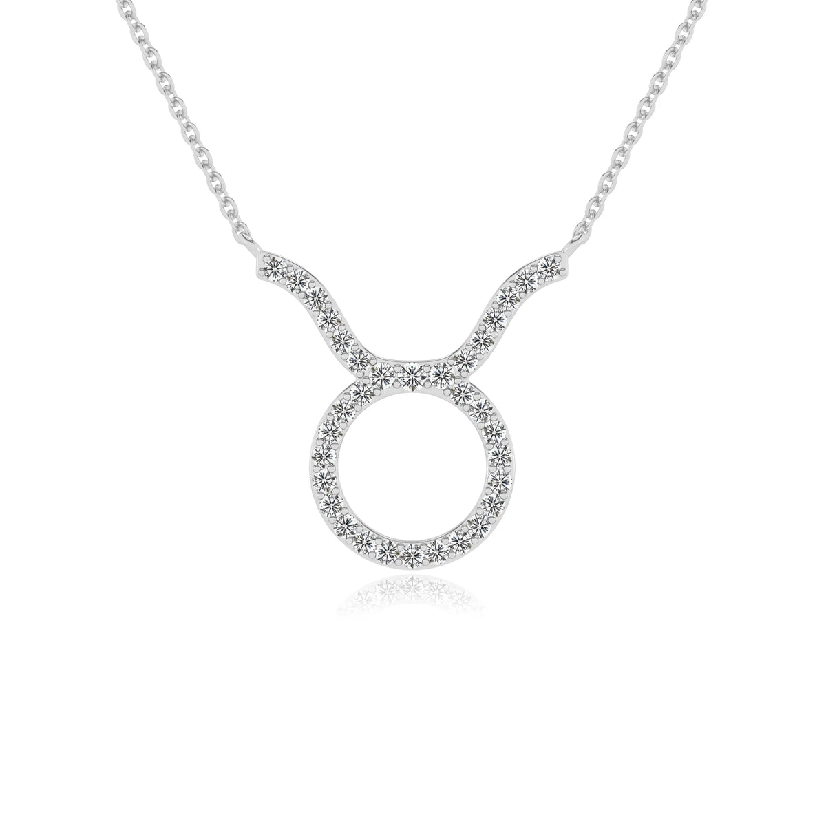 lab grown diamond round necklaces in sterling silver 