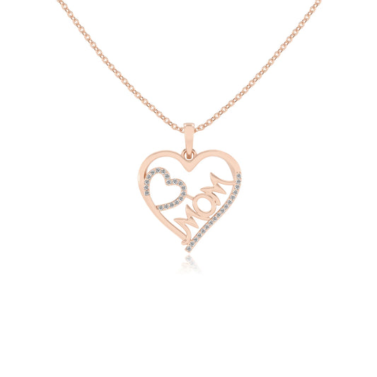 lab grown diamond round necklaces in rose gold 