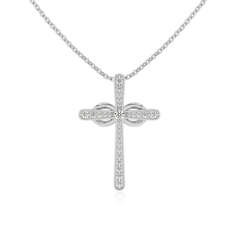 Lab Grown Diamond Butterfly Pendant Necklace with 18" Chain