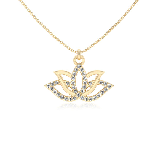 lab grown diamond round infinity necklaces in yellow gold 