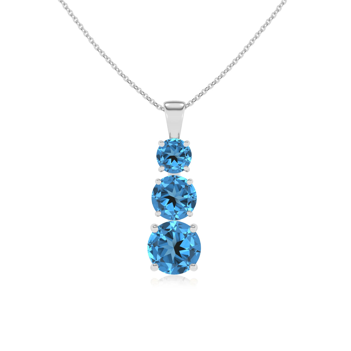 natural swiss-blue-topaz round bar v-bale necklaces in white gold 