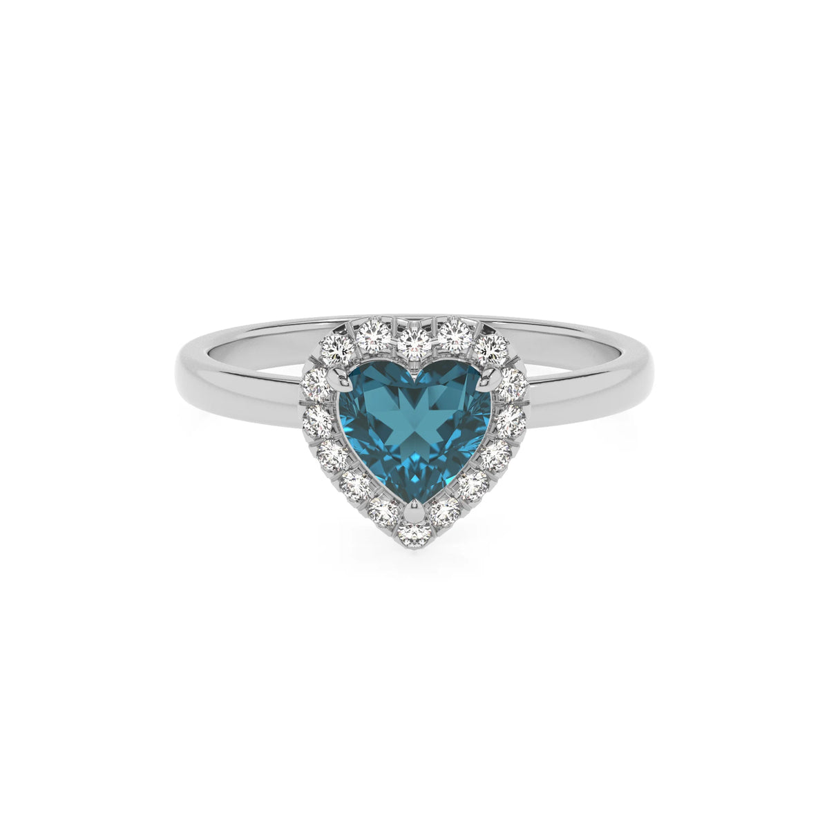natural london-blue-topaz heart solitaire rings in sterling silver 