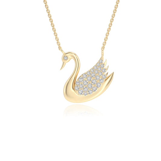 lab grown moissanite round pendant necklaces in yellow gold 