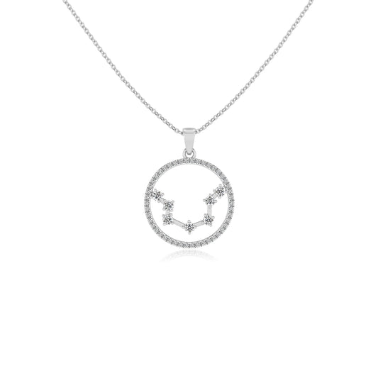 lab grown diamond round necklaces in platinum 