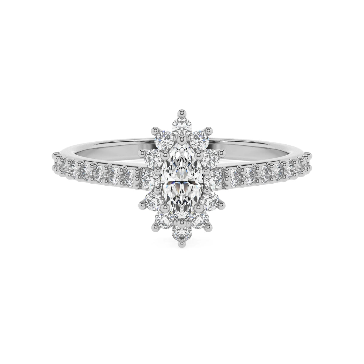lab grown moissanite marquise solitaire rings in sterling silver 