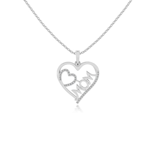 lab grown moissanite round necklaces in white gold 