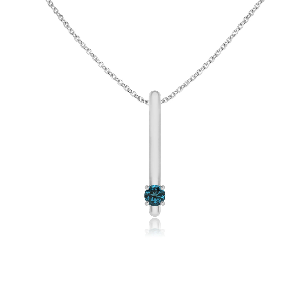 natural london-blue-topaz round bar necklaces in white gold 