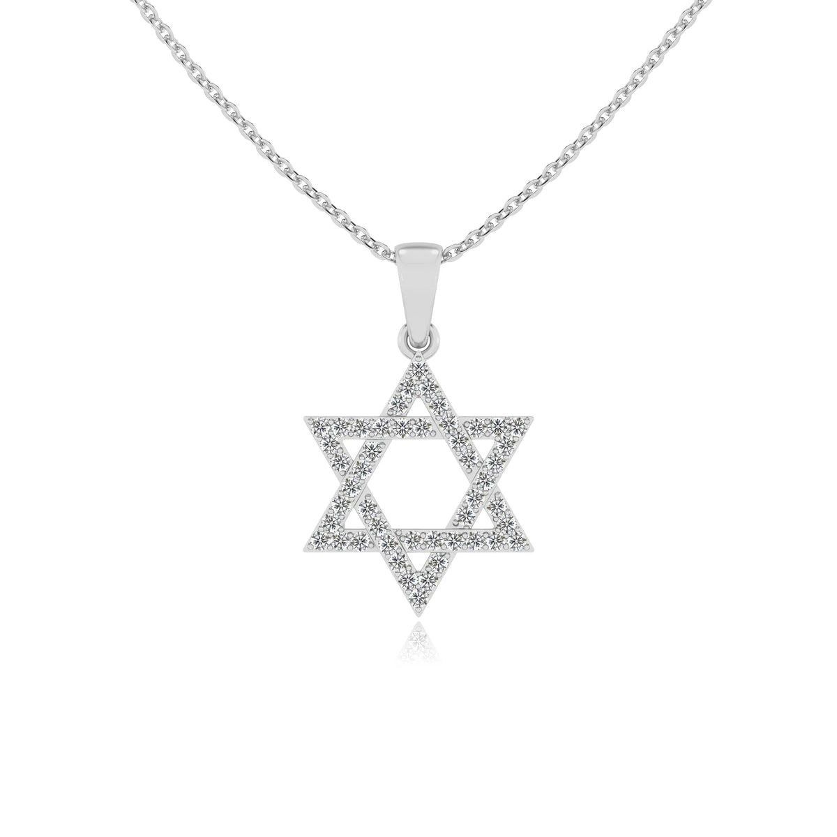 lab grown moissanite round necklaces in sterling silver 