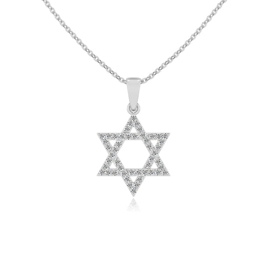 lab grown moissanite round necklaces in sterling silver 