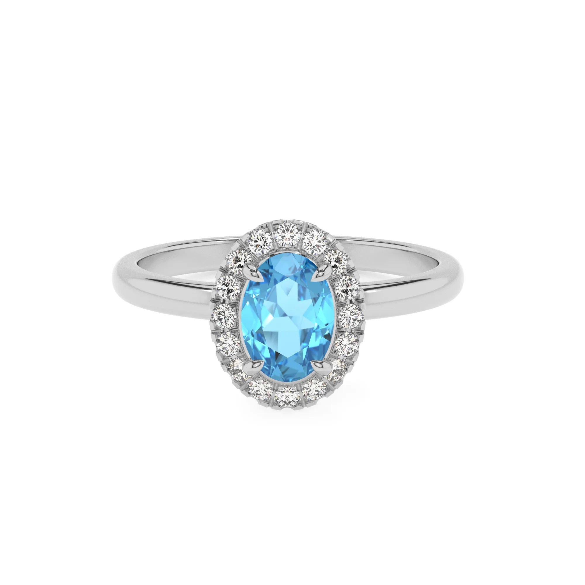 natural swiss-blue-topaz oval solitaire rings in white gold 