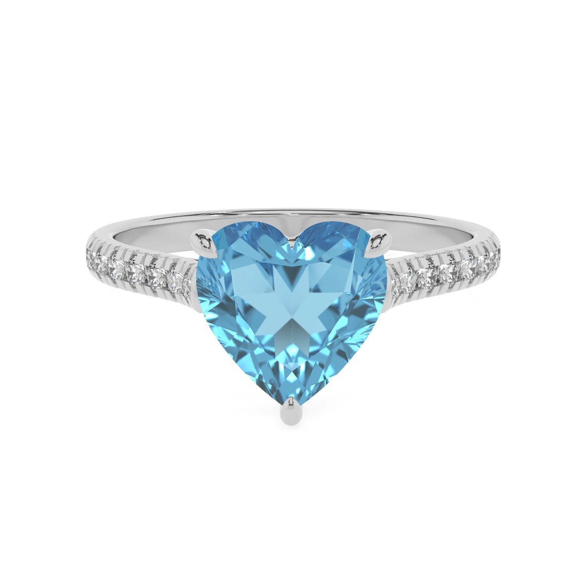 natural swiss-blue-topaz heart half eternity solitaire engagement rings in white gold 