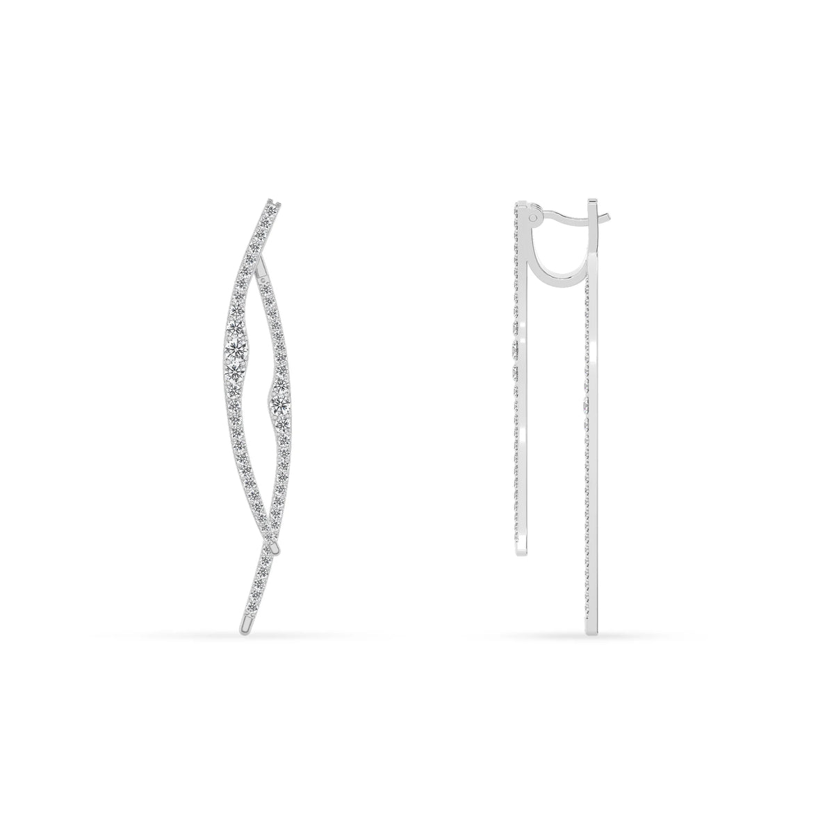 lab grown diamond round stud earrings in platinum 