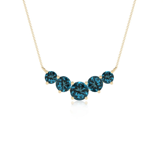 natural london-blue-topaz round bar necklaces in yellow gold 