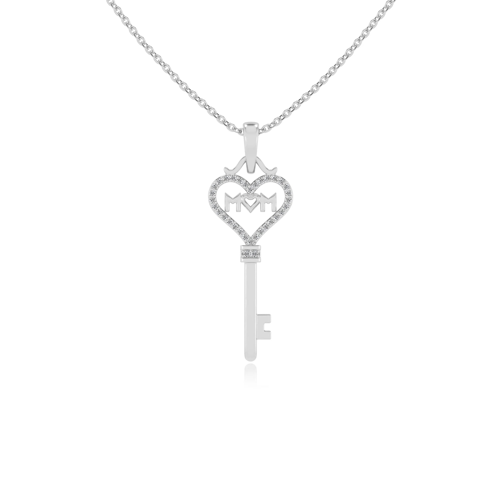 lab grown moissanite round necklaces in platinum 