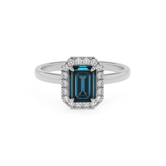 natural london-blue-topaz emerald cut solitaire rings in white gold 