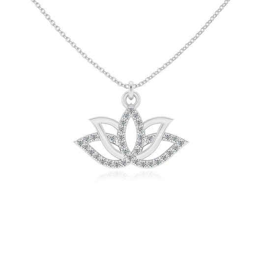 lab grown diamond round infinity necklaces in white gold 