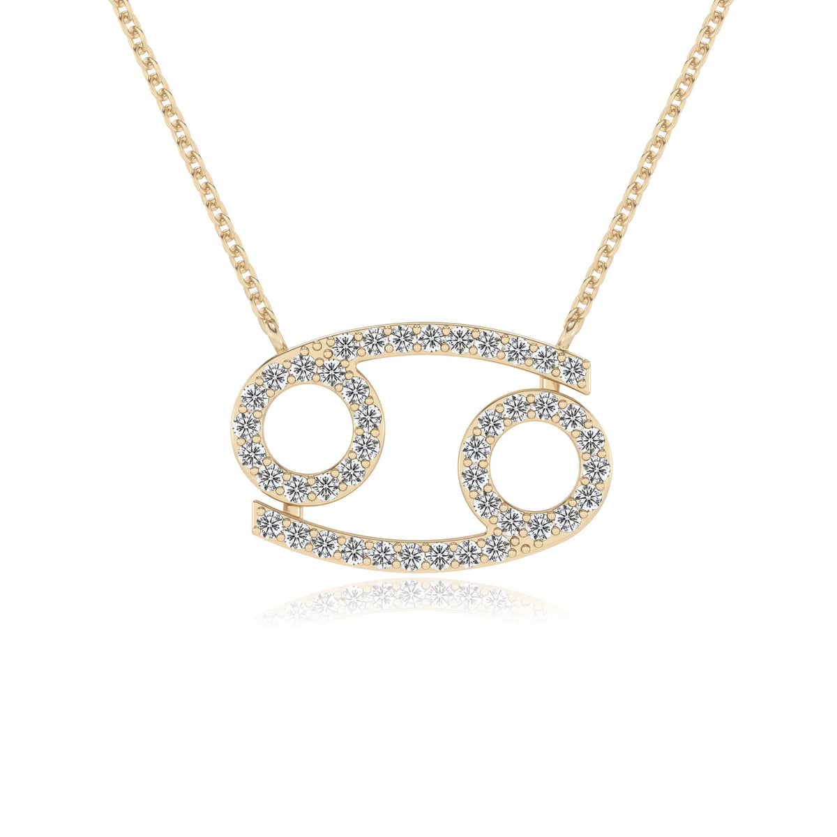lab grown diamond round necklaces in yellow gold 