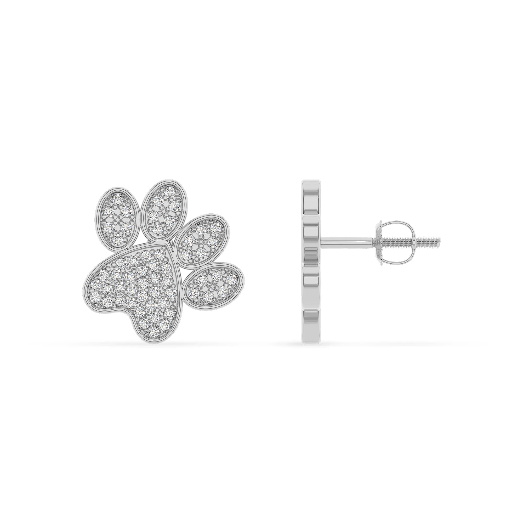 lab grown moissanite round stud earrings in sterling silver 