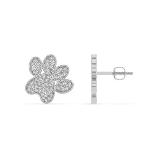 lab grown moissanite round stud earrings in sterling silver 