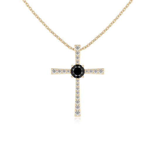 natural black-onyx round infinity necklaces in yellow gold 