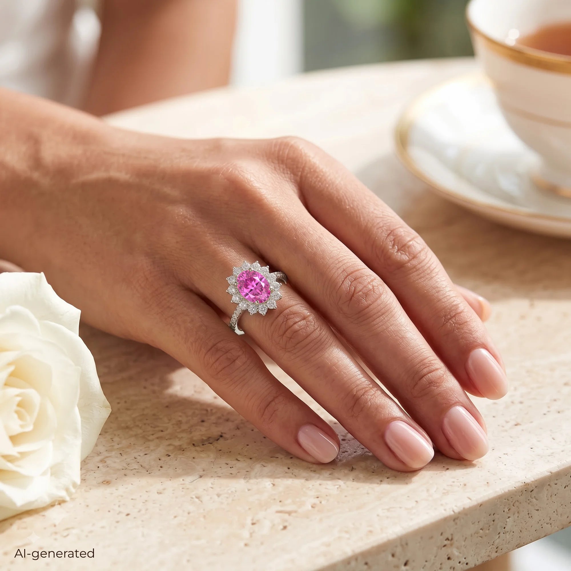 14K White Gold