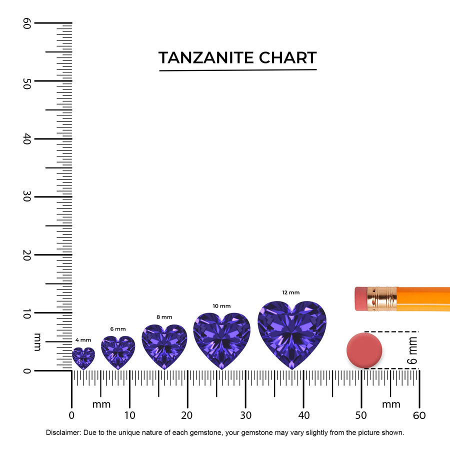lab grown tanzanite heart solitaire necklaces in yellow gold 