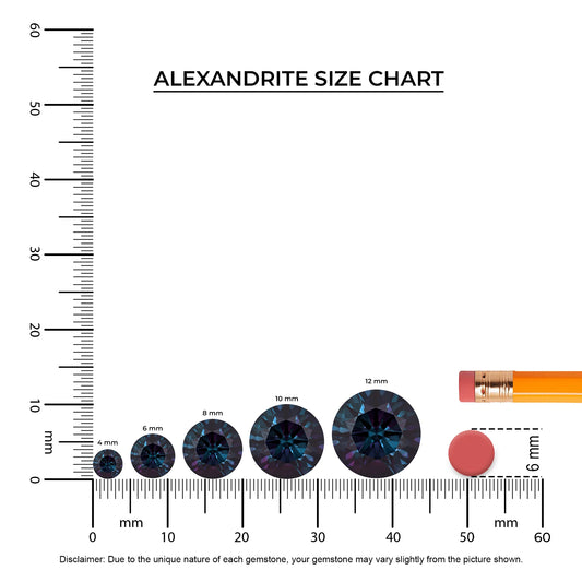 lab grown alexandrite round solitaire necklaces in sterling silver 
