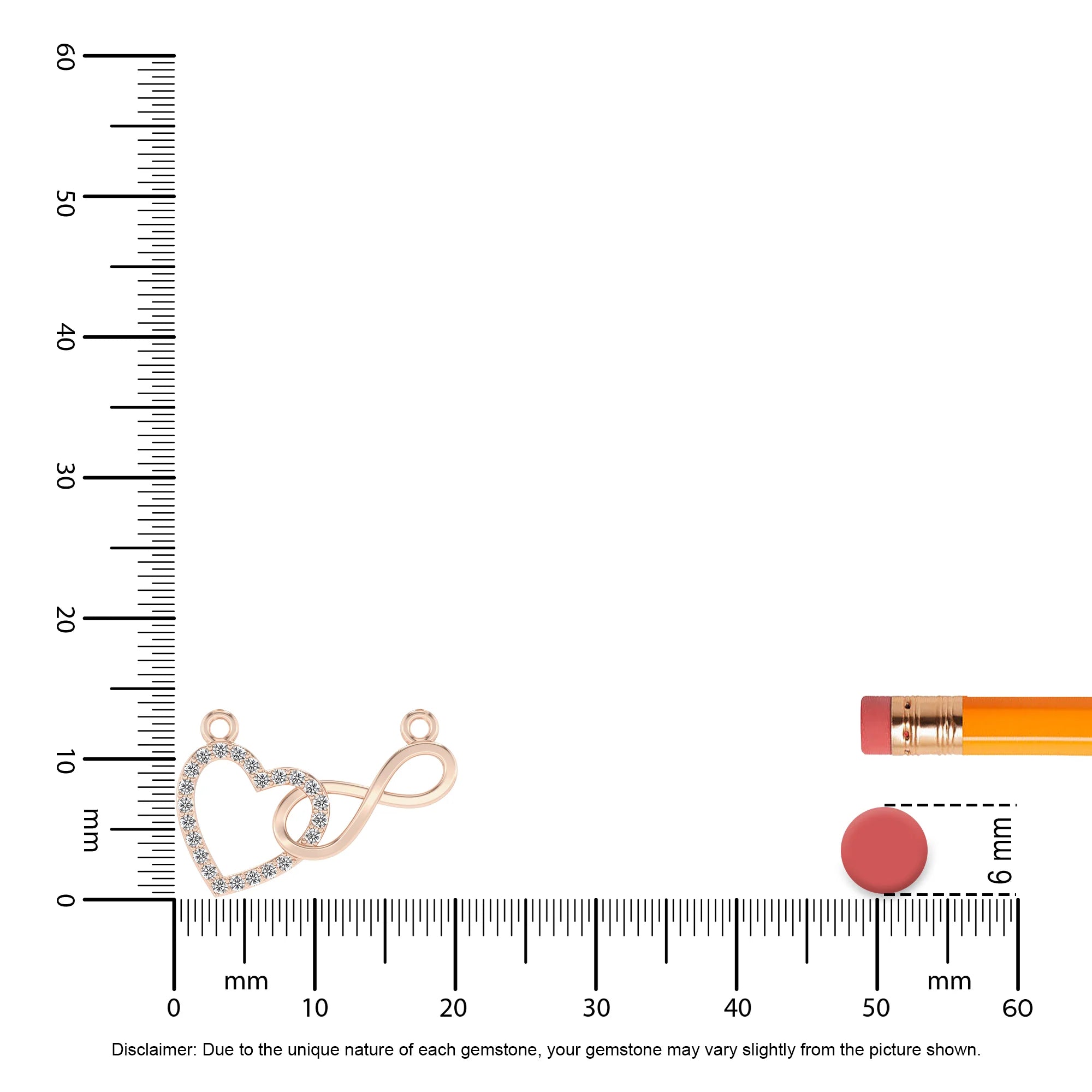 lab grown diamond round infinity necklaces in rose gold 