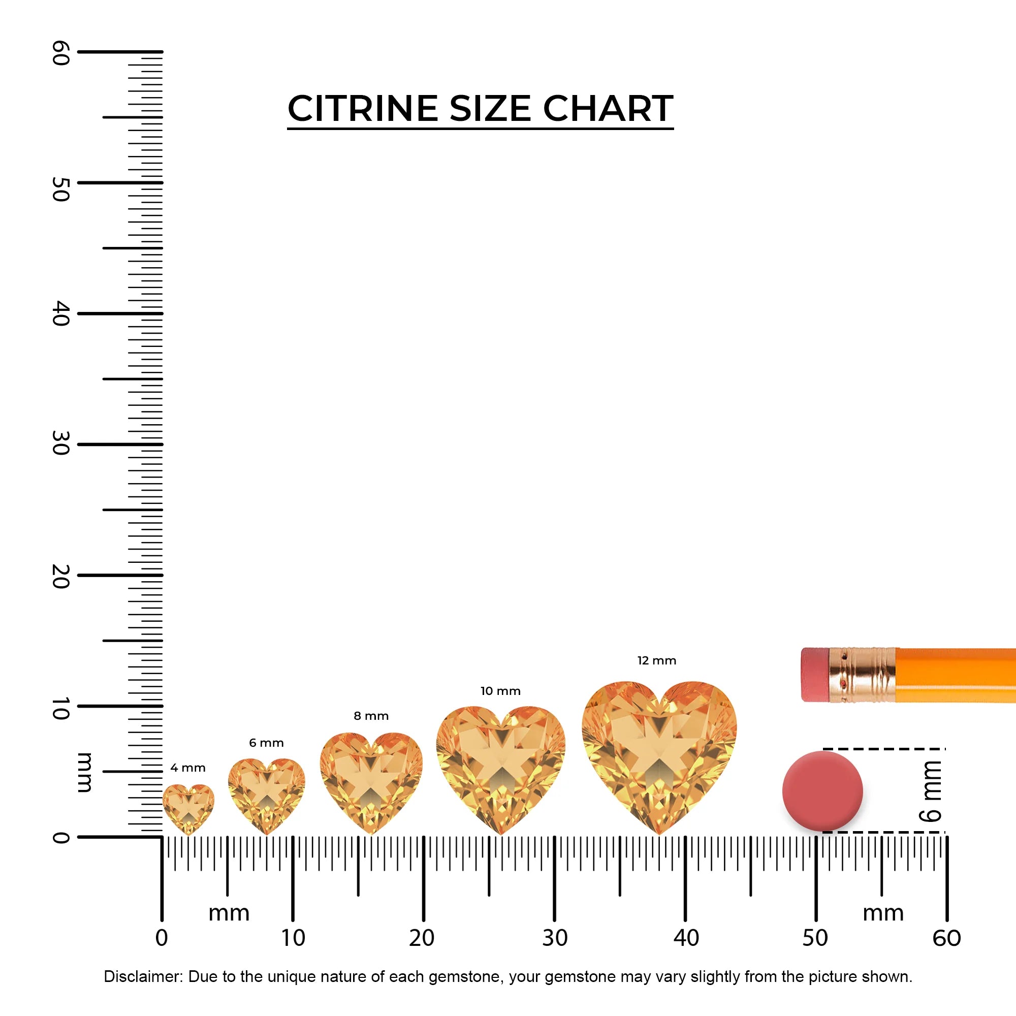 lab grown citrine heart solitaire necklaces in white gold 