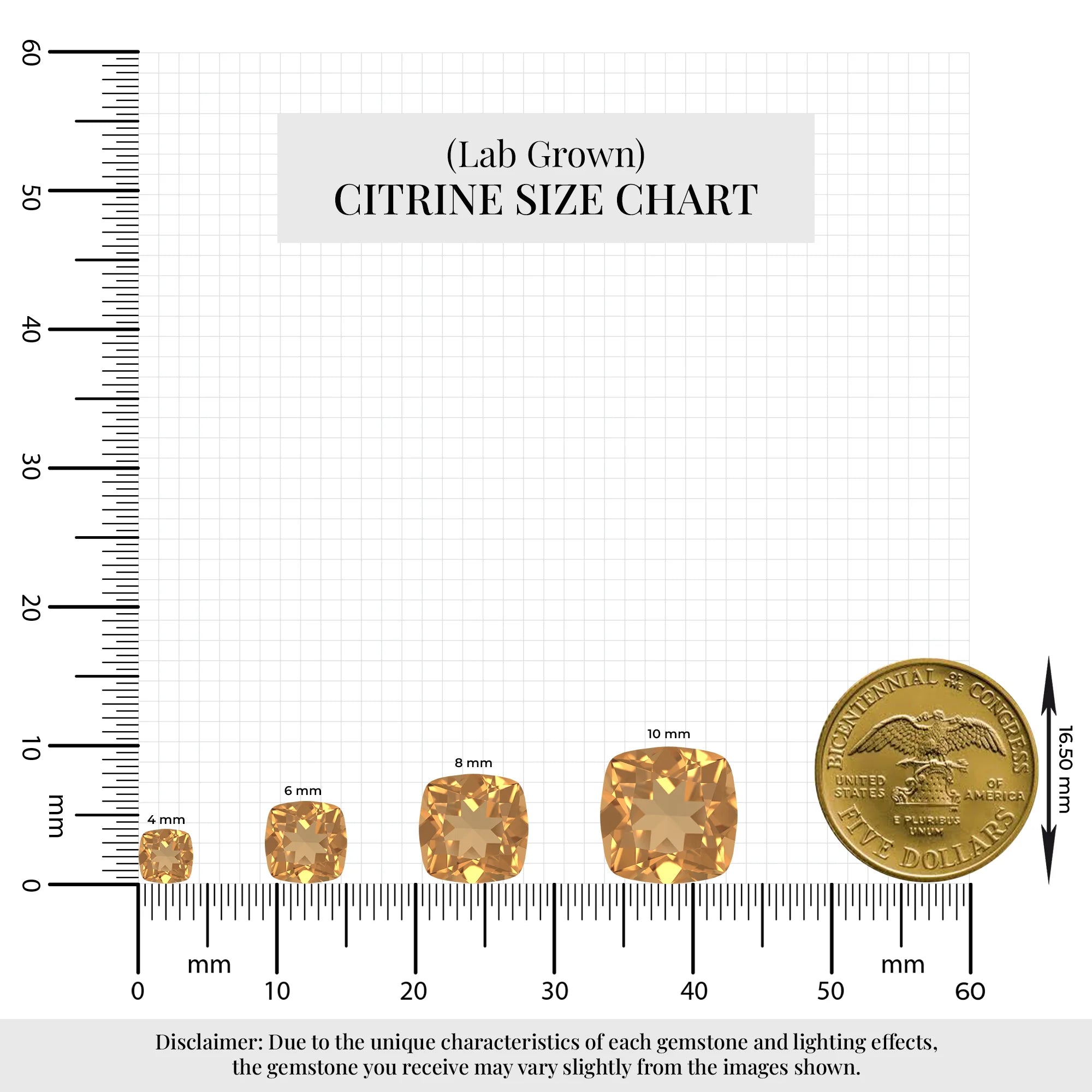 lab grown citrine cushion solitaire rings in platinum 