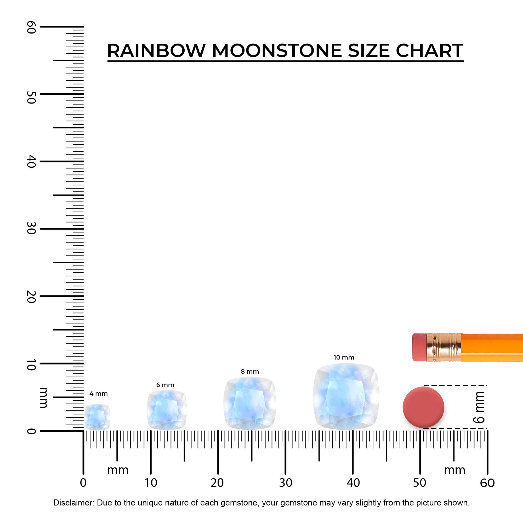 natural rainbow-moonstone cushion solitaire rings in white gold 