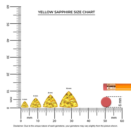 lab grown yellow sapphire trillion solitaire necklaces in sterling silver 