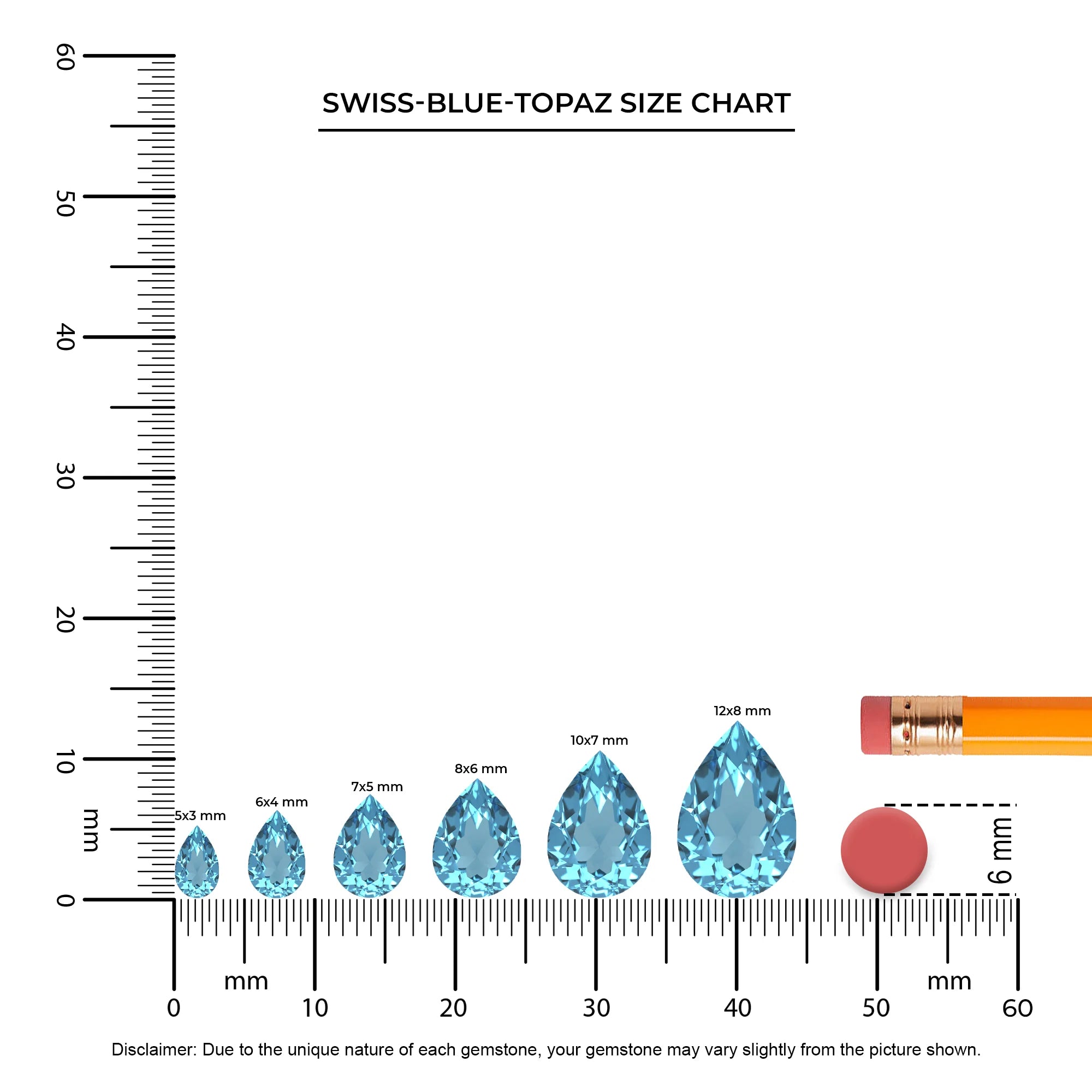 natural swiss blue topaz pear drop earrings in white gold 