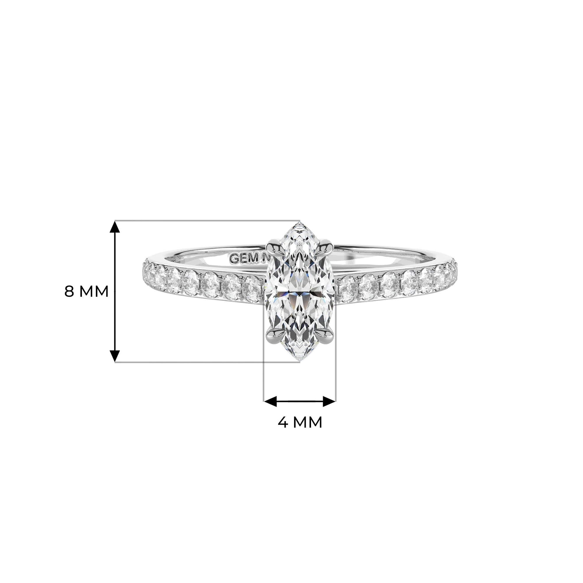 14K White Gold