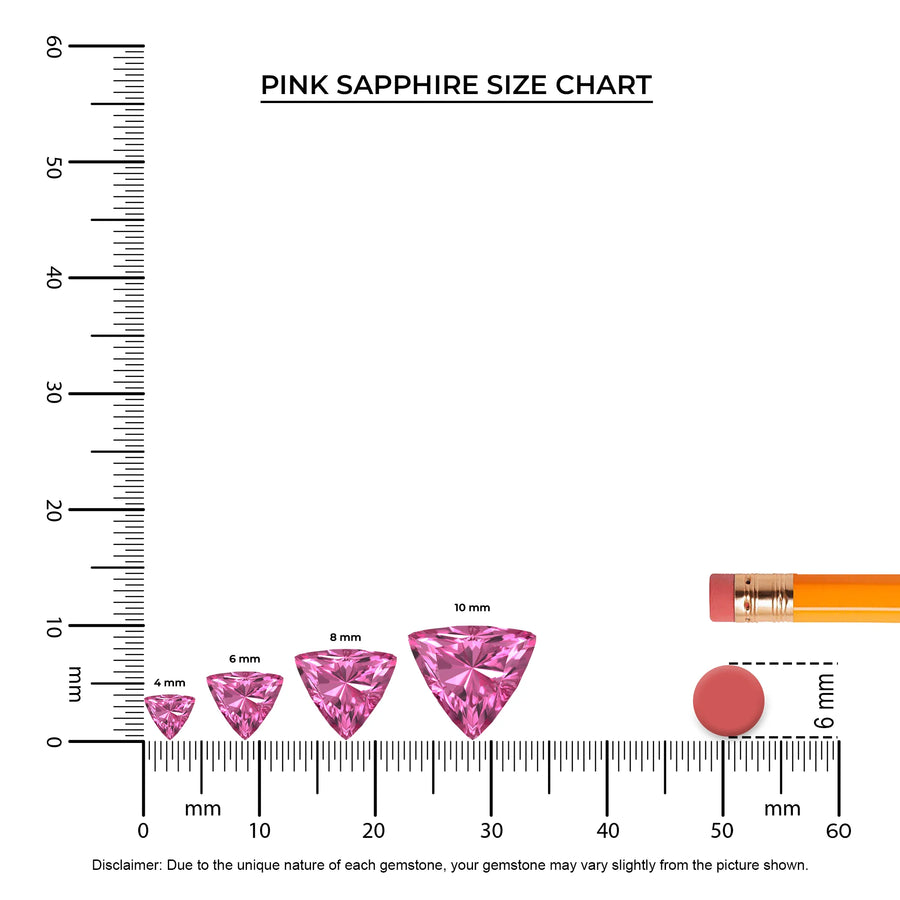 lab grown pink-sapphire trillion solitaire necklaces in platinum 