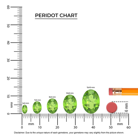 natural peridot oval solitaire necklaces in white gold 