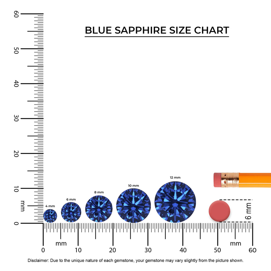 lab grown blue-sapphire round solitaire necklaces in white gold 