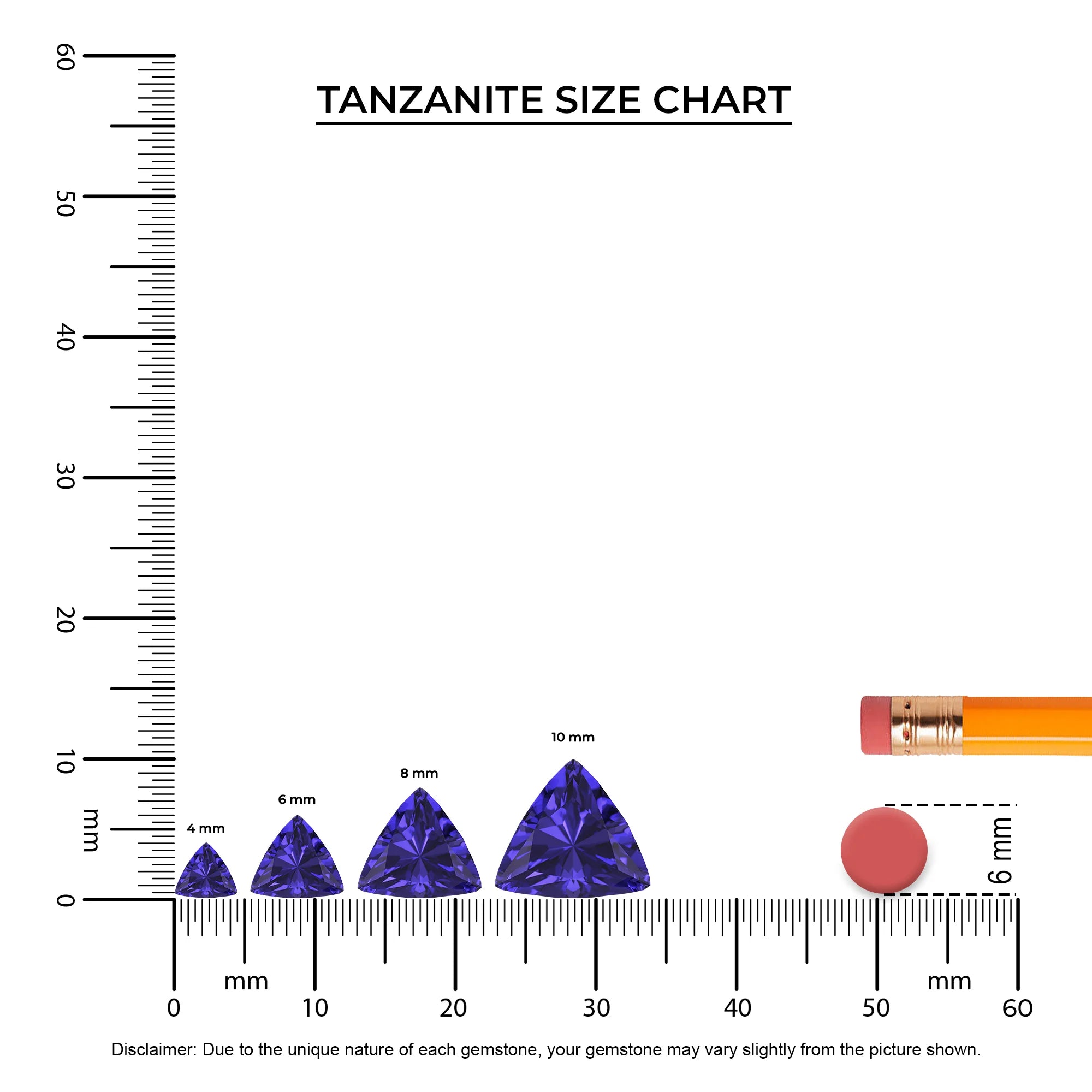 lab grown tanzanite trillion solitaire necklaces in yellow gold 