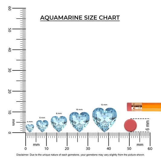 lab grown aquamarine heart solitaire necklaces in white gold 