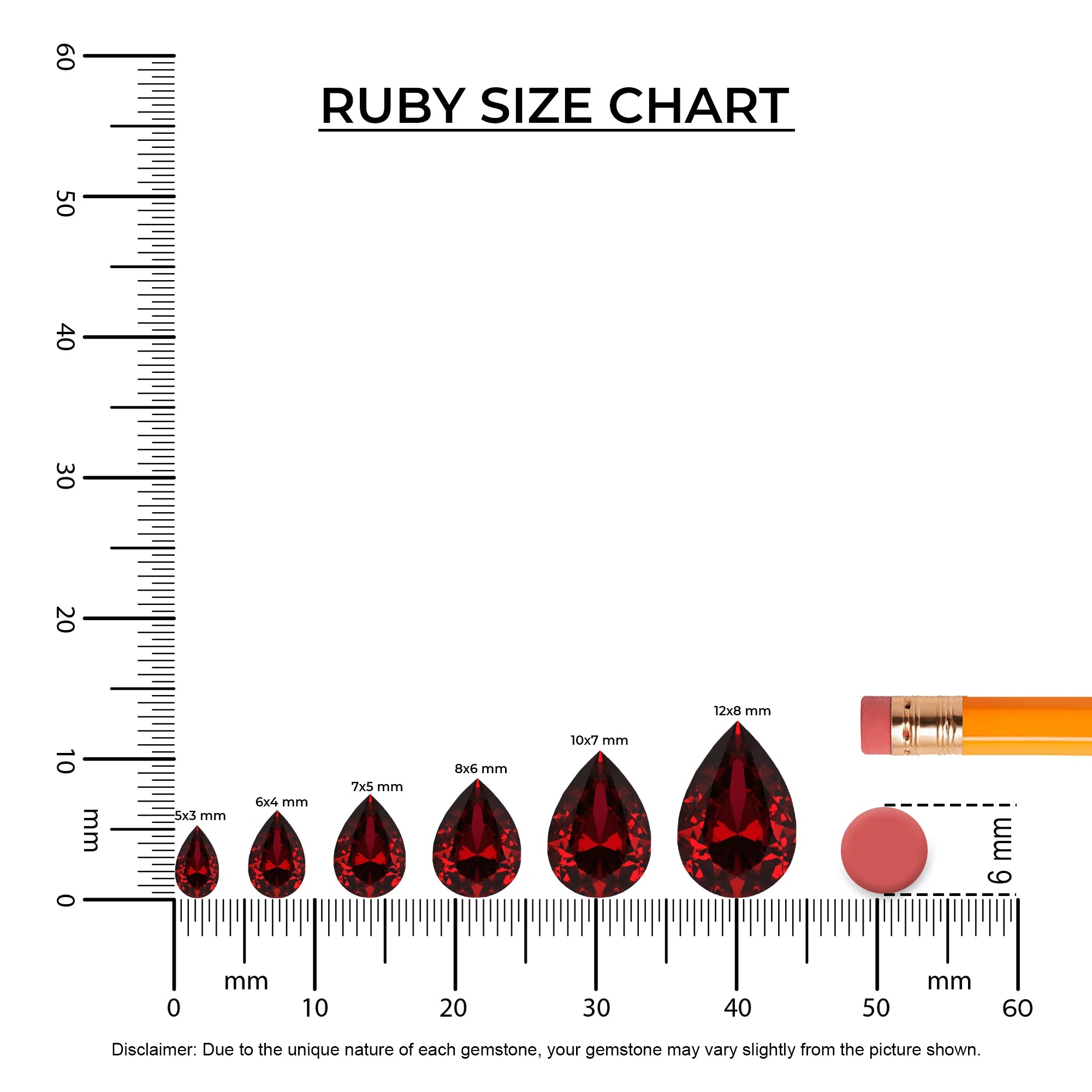 lab grown ruby pear solitaire necklaces in sterling silver 
