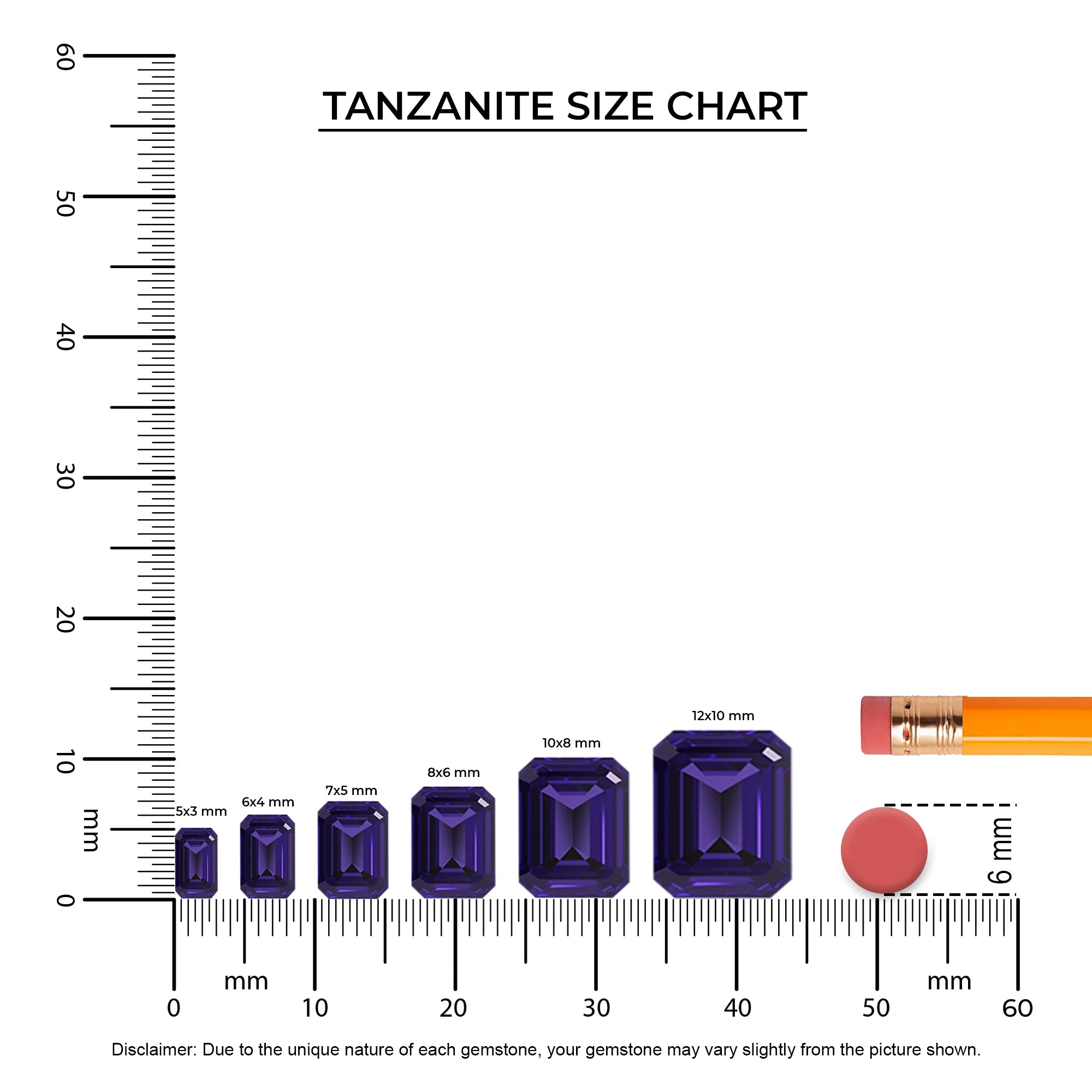 lab grown tanzanite emerald cut solitaire v-bale necklaces in platinum 