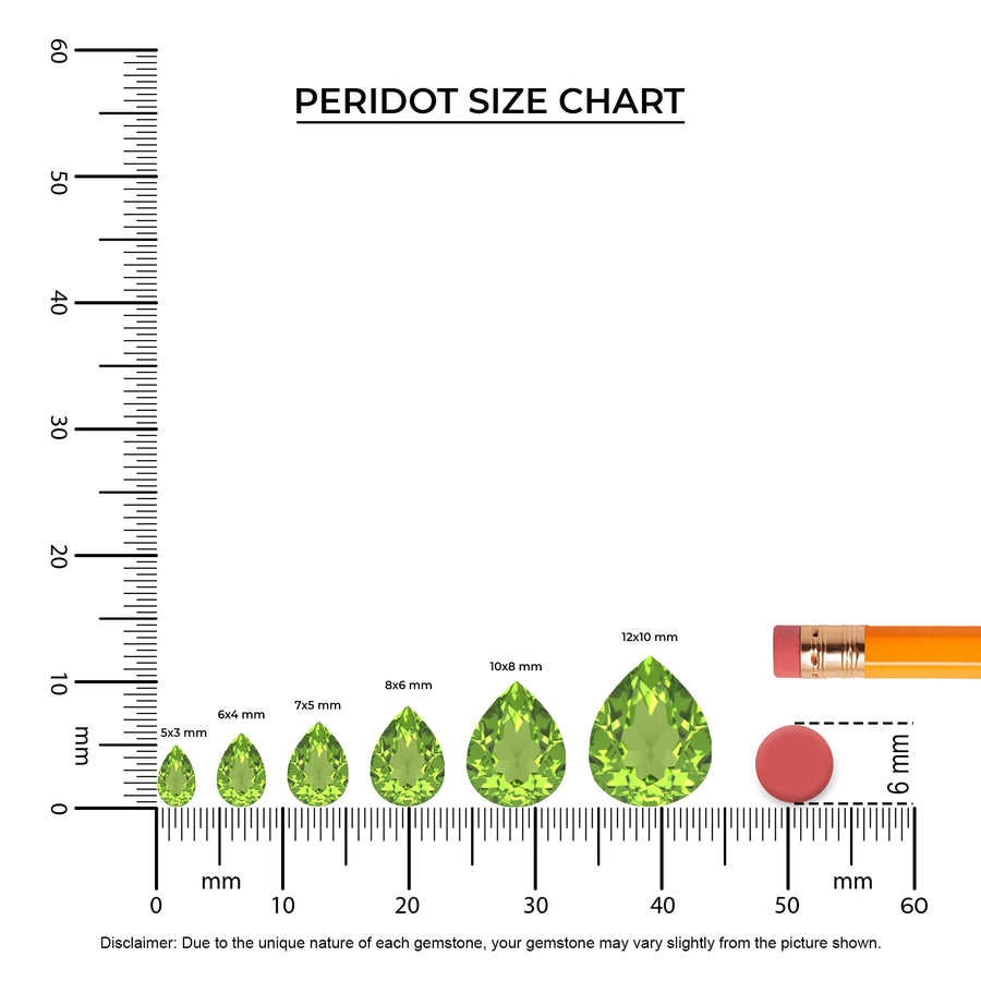 natural peridot pear solitaire necklaces in sterling silver 
