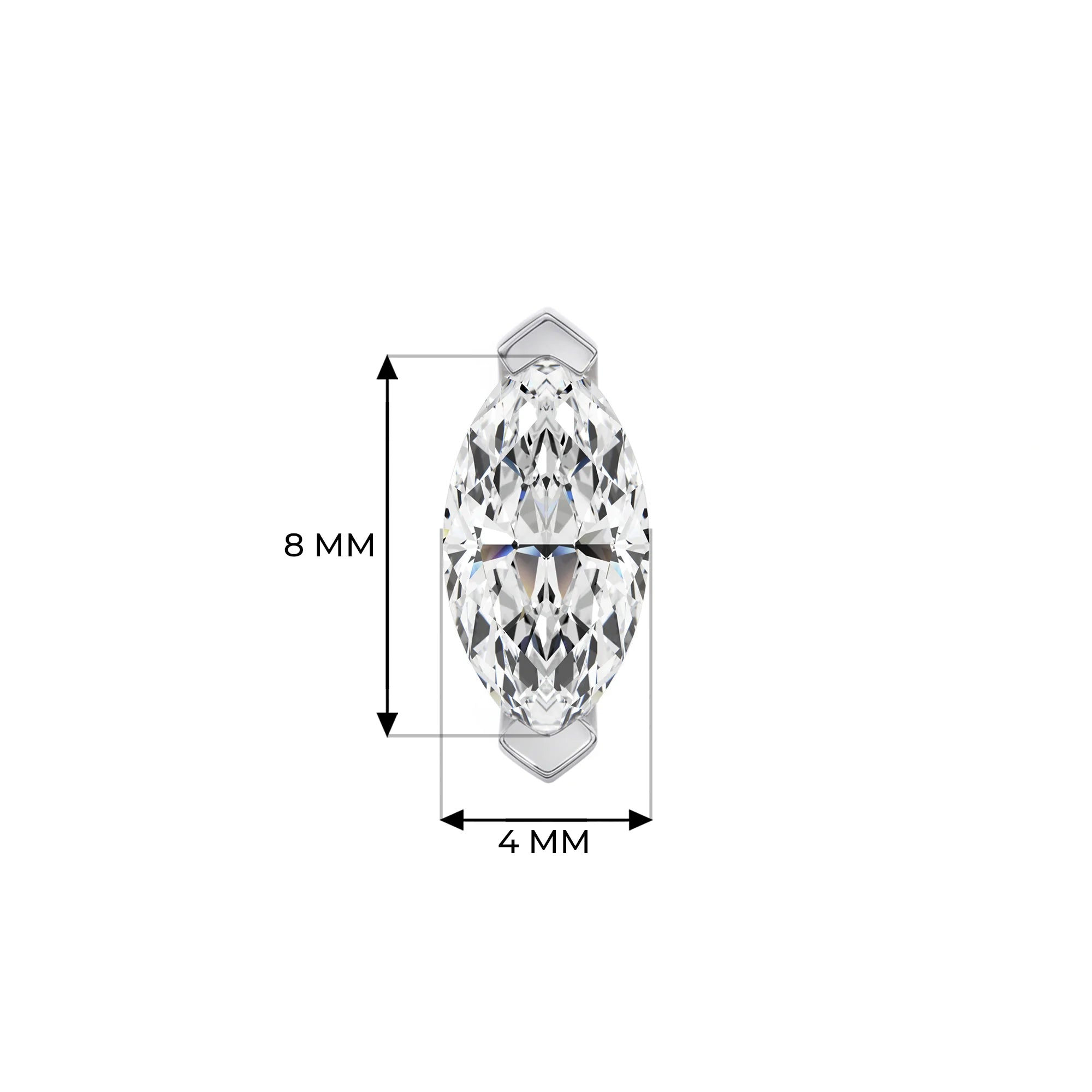 14K White Gold