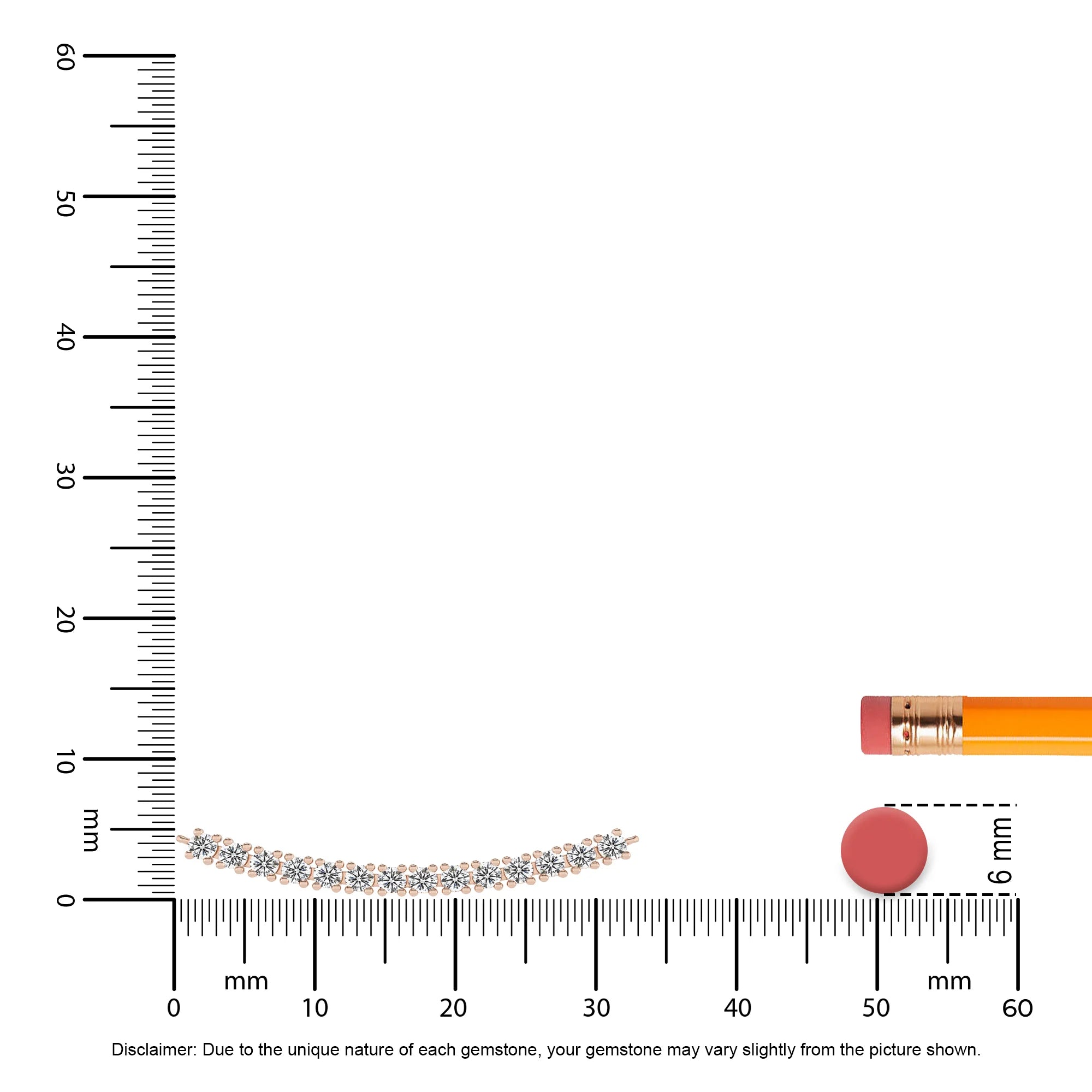 lab grown diamond round bar necklaces in rose gold 