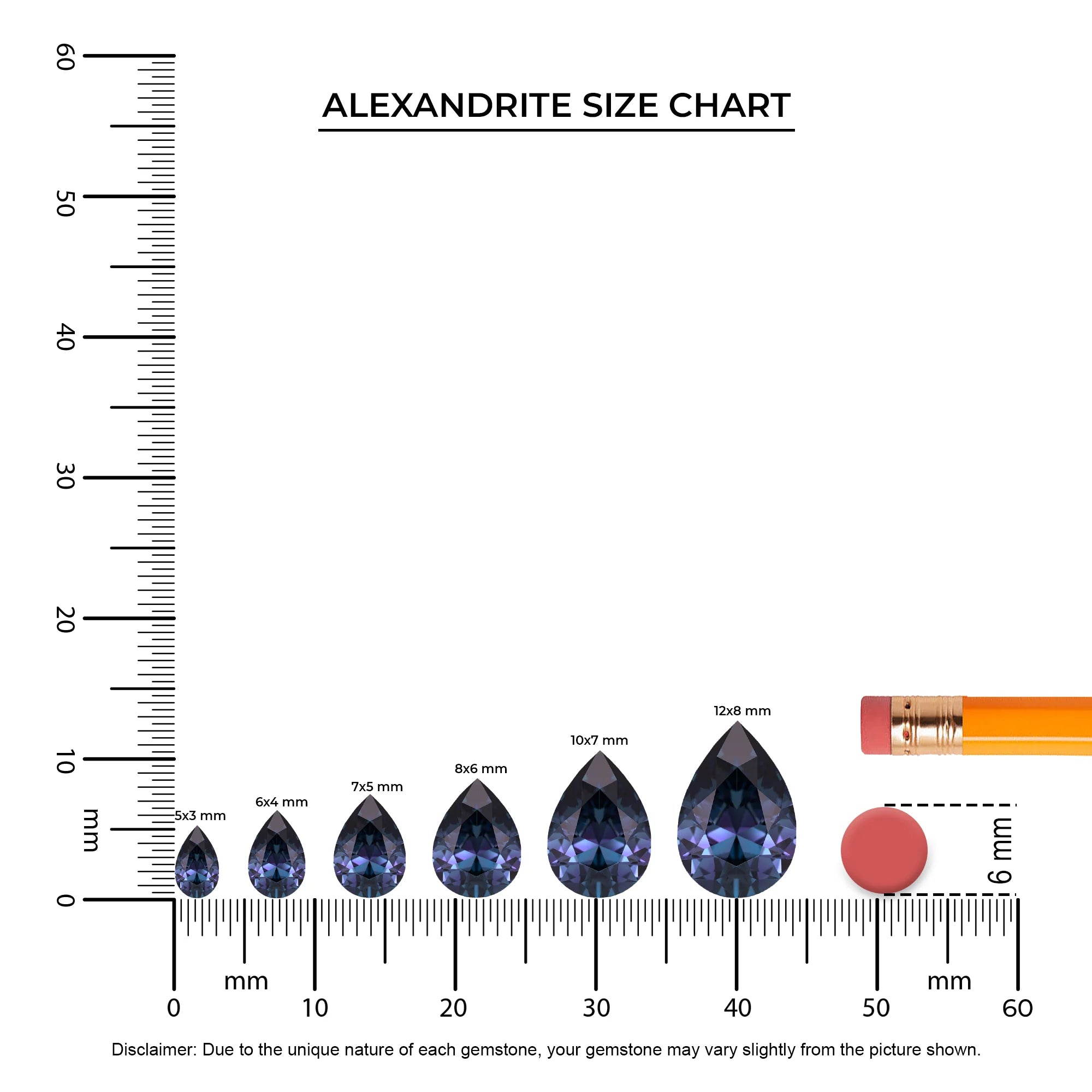 lab grown alexandrite pear solitaire necklaces in sterling silver 