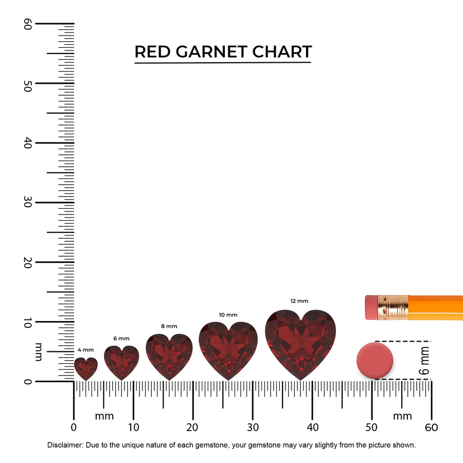 natural garnet heart solitaire necklaces in white gold 