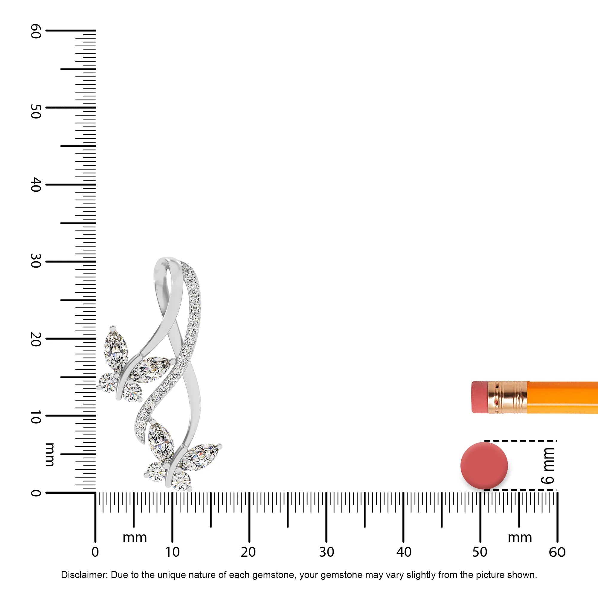 lab grown moissanite marquise drop necklaces in white gold 