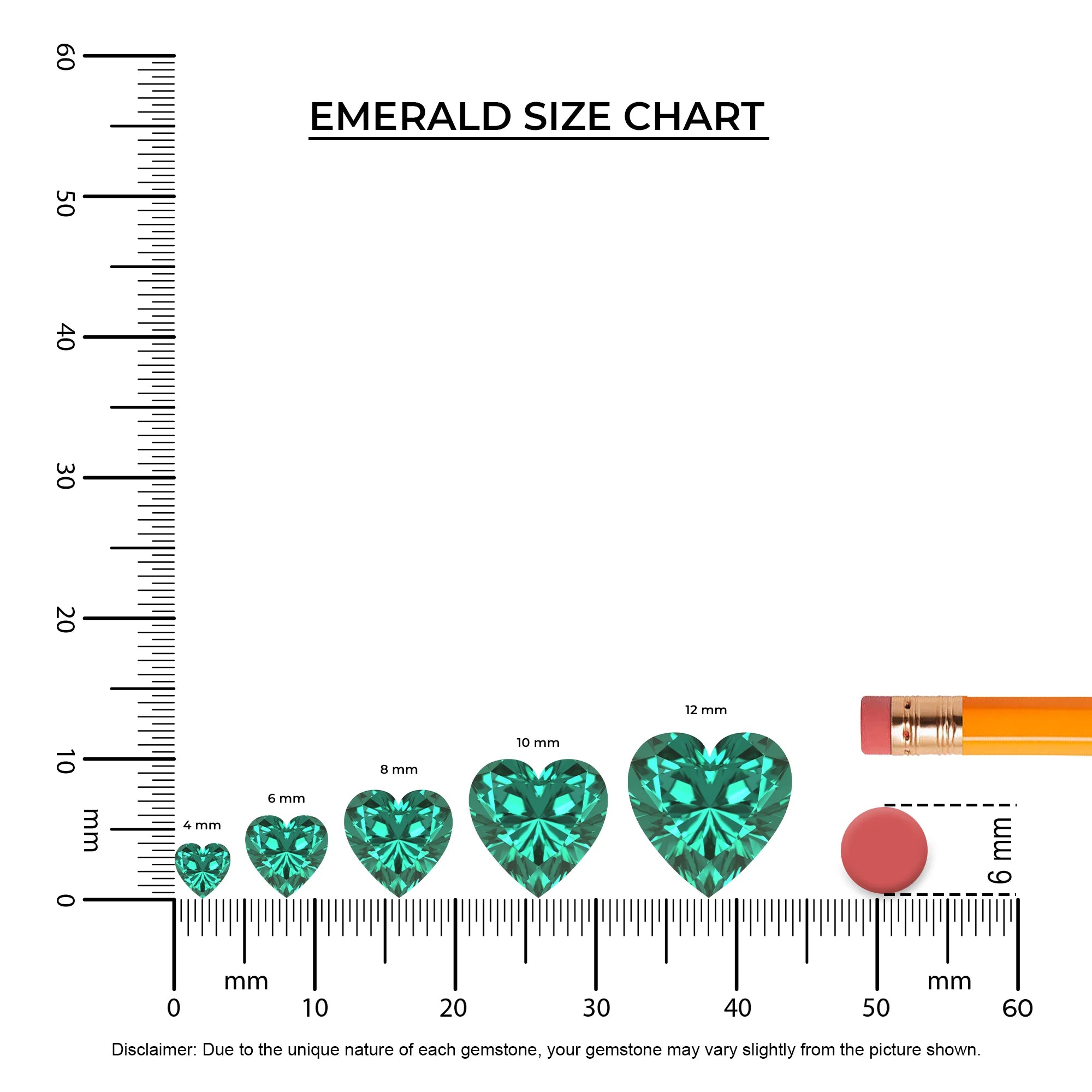 lab grown emerald heart drop earrings in yellow gold 