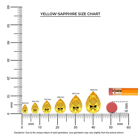 lab grown yellow sapphire pear solitaire necklaces in sterling silver 