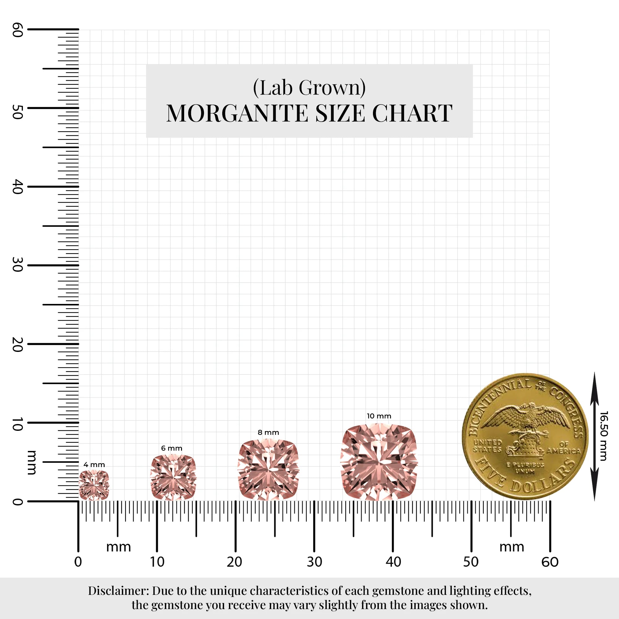 lab grown morganite cushion solitaire rings in platinum 